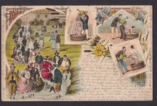 Litho Ansichtskarte Fährbrücke Sachsen Anhalt Gesundheit Kur Medizin n. Dresden