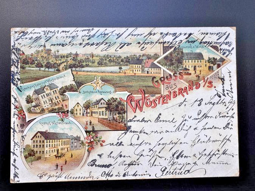 Litho wüstenbrand 1898 - litho,