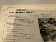 Fendt Kundendienst, Regelhuberk Einstellungen, Favorit 610, 611, 612, 614 S
