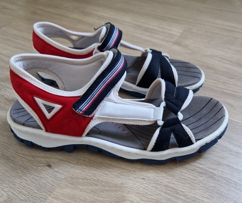 Rieker sandalen blau weiß - rieker, blau-weiß-rot