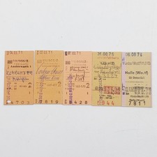 5 Edmondsonsche Pappfahrkarten Fahrkarte Fahrschein BW/BGS/Z 70er Andernach Köln