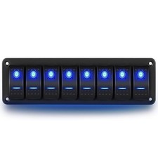 8-Gang Wippschalter Panel LED