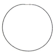 Ernstes Design Collier Halskette K850 Edelstahl Hämatit