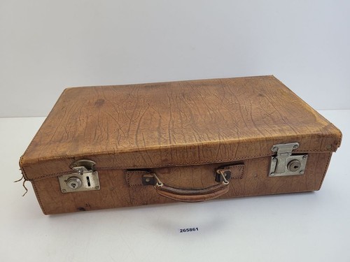 Koffer leder alt antik deko - leder,
