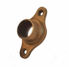 Rosette Fensterolive antik Hülse Messing Fenstergriff Aufsteckrosette alt