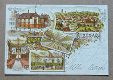 orig. AK Biberach an der Riß / Gasthaus zur Laute / Litho /gel.1899