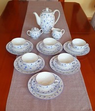 Arzberg Blaublüte, Service 6 Personen, Tee/Kaffeeservice, Rosenthal, 21 Tlg.