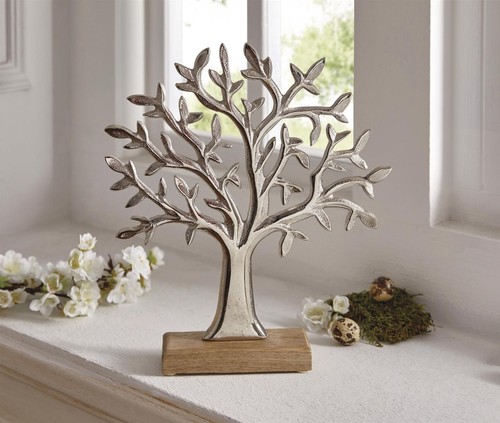Dekofigur baum silber aus - dekofigur, "silber"