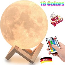 Mondlampe 3d Mondleuchte Nachtlicht Tischlampe kabellos dimmbar Nachtleuchte