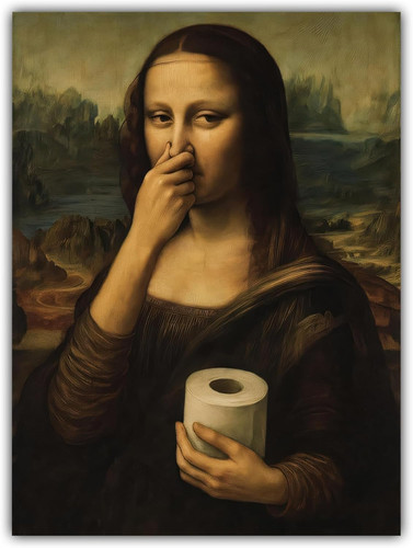 Lustige mona lisa toilette - mona,