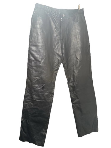 Black straight leg - straight-leg, leather