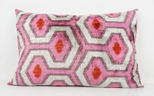 Thanks A LOT Kissenhülle Silk-Velvet Labyrinth Pink-Greige-Offwhite 40 x 60 cm