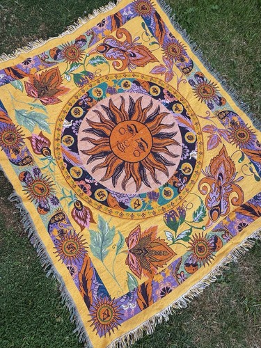Bohemian woven sun throw decke - bohemian,