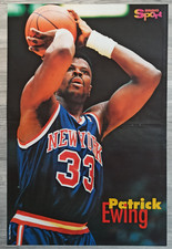 Patrick Ewing NBA /  Franziska van Almsick 1995 BRAVO Sport Poster 42 x 28 RARE
