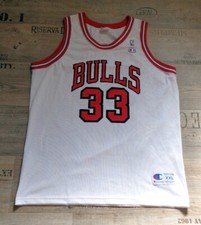 Scottie Pippen Nr. 33 Champion Trikot Gr. XXL Chicago Bulls NBA 90er weiß/white