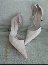 Hochzeitsschuhe Brautschuhe Pumps Hochzeit creme Gr. 39 mit Spitze