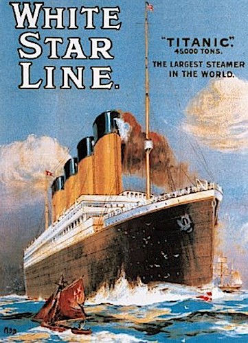 Titanic white star - line,