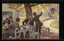 Künstler-AK P. Hey: Was kommt