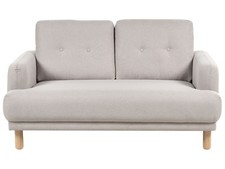 2-Sitzer Sofa Stoff taupe mit