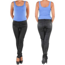 Damen Skinny Kunstlederhose