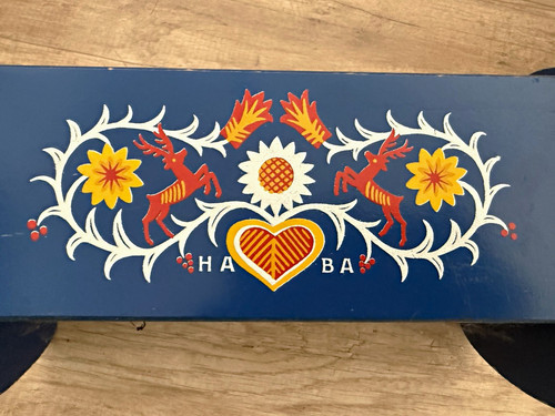 Haba puppenbett aus holz blau - puppenbett,