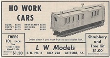 LW Models HO Work Cars Vintag