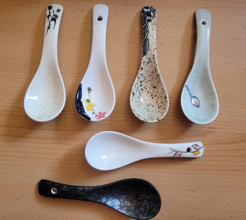 Stück keramik suppenlöffel - 6,