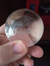 Spieluhr Glaskugel Einhorn Kristallkugel mit Sockel