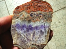 F362 Achat-Amethyst Anschliff aus Schlottwitz, Deutschland