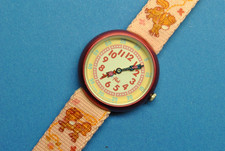 Vintage Flik Flak Kinder Uhr Little Pony Swiss Made Pink Mädchen Frauen neue Bat