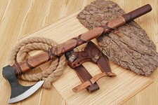 Custom Steel VIKING AXE ,Axt High Carbon Stahl mit Scheide Wikinger Axt MAQ2612