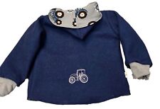 Wollwalk Wendejacke Traktor Kapuzenjacke Baby Kinder Wollwalkjacke Handmad