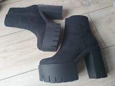 Plateau Stiefel Boots Gr.36 Neu Schwarz