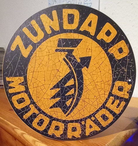 Blechschild alte zündapp - blechschild,