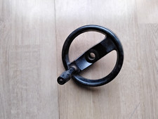 Zweispeichenhandrad Bakelit Maschinenhandrad Handrad mit Kurbel 125 mm