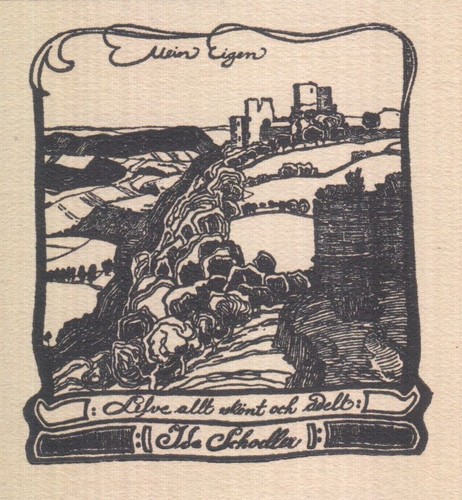 Exlibris bookplate klischee - bookplate,