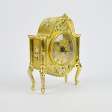 Erwin Sattler Kaminuhr - Vintage Tischuhr - mechanisch - Blattgold