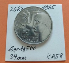 Silbermünze Tschechoslowakei