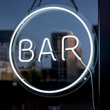 BAR LED Neon Schild rund Licht