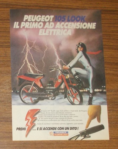 Seltene werbung peugeot 105 - peugeot,