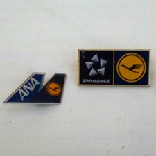 Lufthansa Air Canada United Airline Pins Anstecknadeln 2 Stück Sammler-?