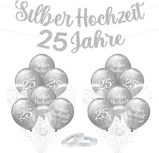 Silberhochzeit deko, 25 Jahre