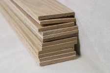 (a79)  12Stk 40cm Rechteckleiste Eiche 5x60mm Vierkant Holzleisten