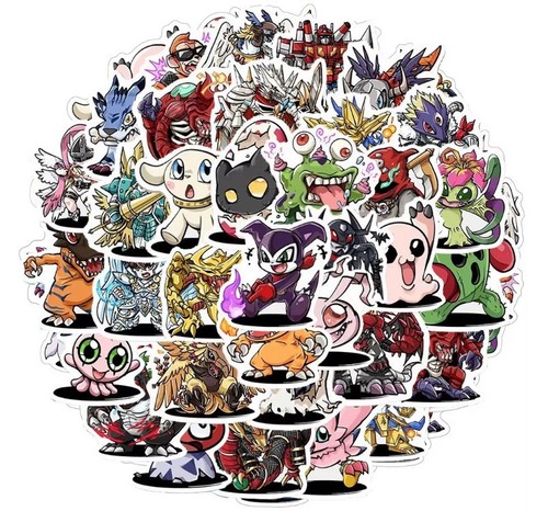 50x digimon sticker anime - digimon,
