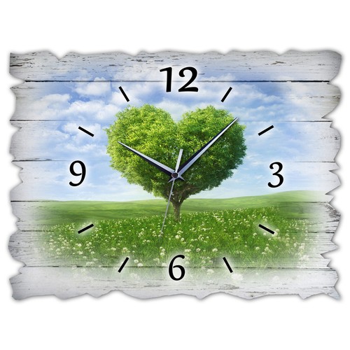 Holz wanduhr leise lautlos - bm,