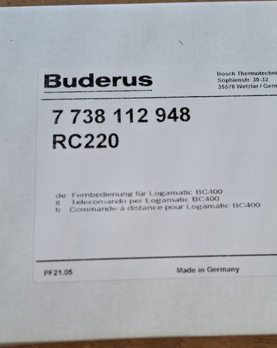 Buderus rc220 - buderus,