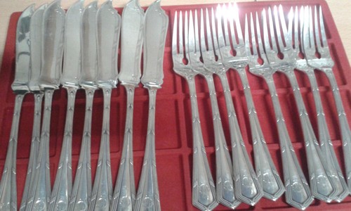 Antikes fischbesteck silber - fischbesteck,