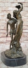 Bronze Statue Wohndeko Metall Kunst Marmor Basis Greek Gott Apollo Belvedere L
