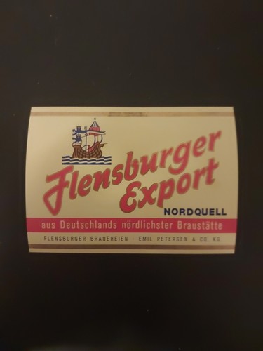 Altes etikett der flensburger - altes,