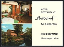 AK Dorfmark /Lüneburger Heide, Hotel-Restaurant Heidehof, Außenansicht am Fluss 